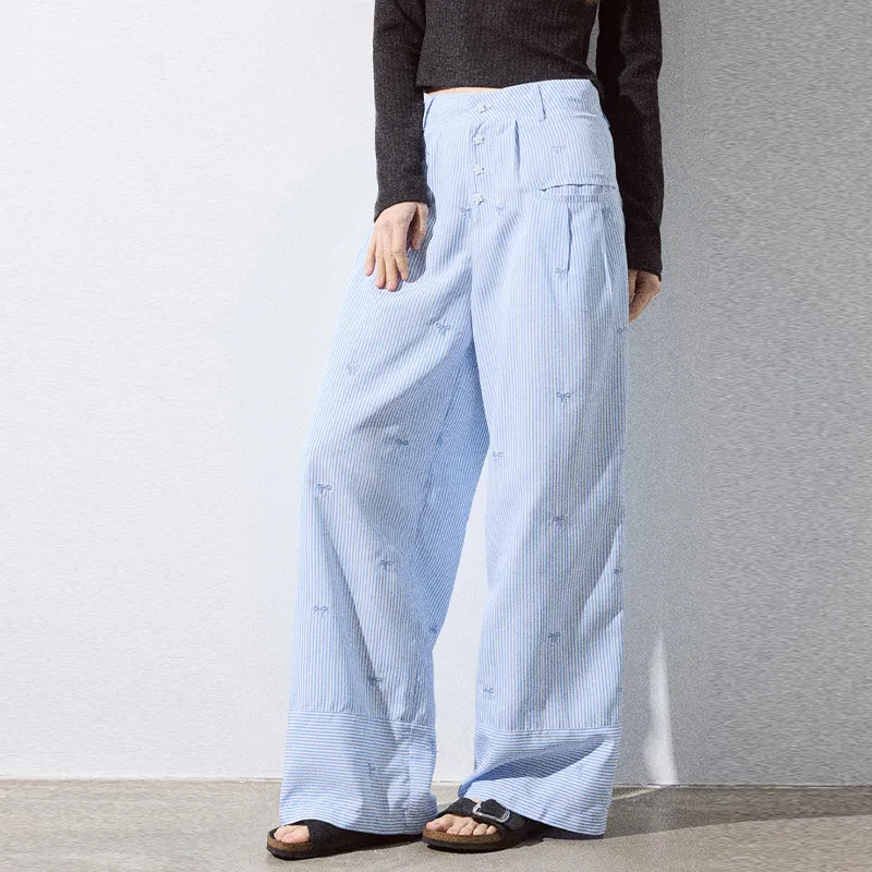 QUIET ANGEL Casual Pants Women's Blue-2