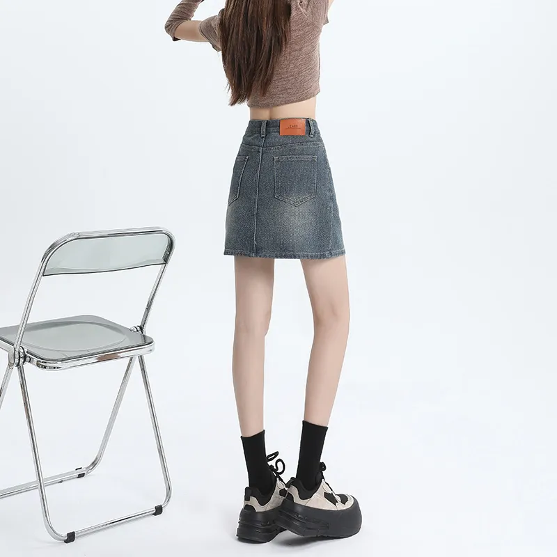 QUIET ANGEL Denim Short Skirts Women's-10