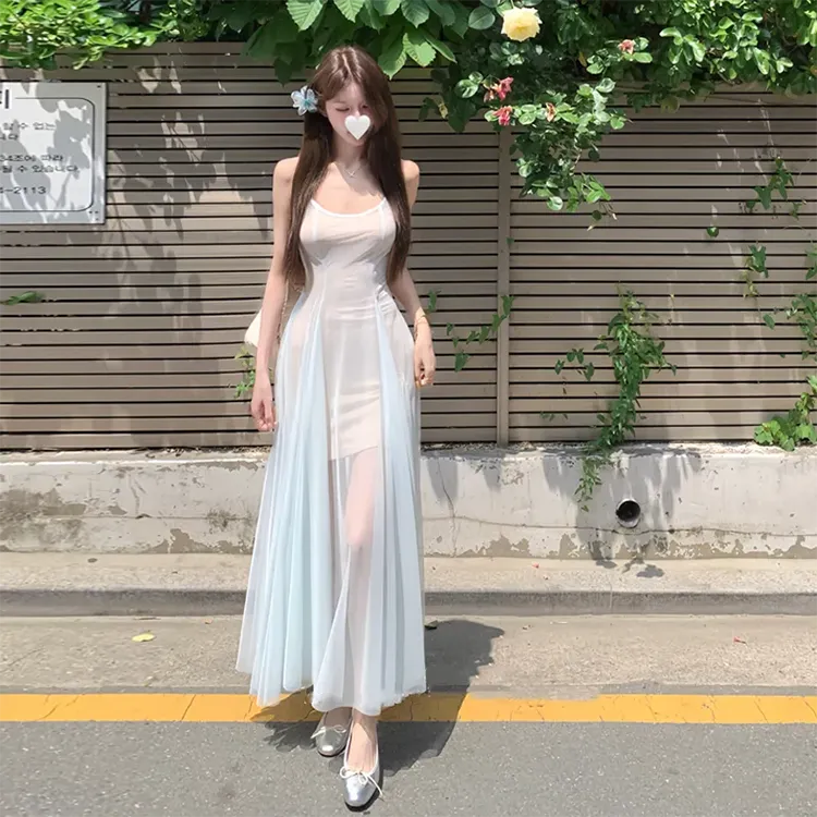 QUIET ANGEL Slip Dresses Women's Light Blue Shopping Bag-2