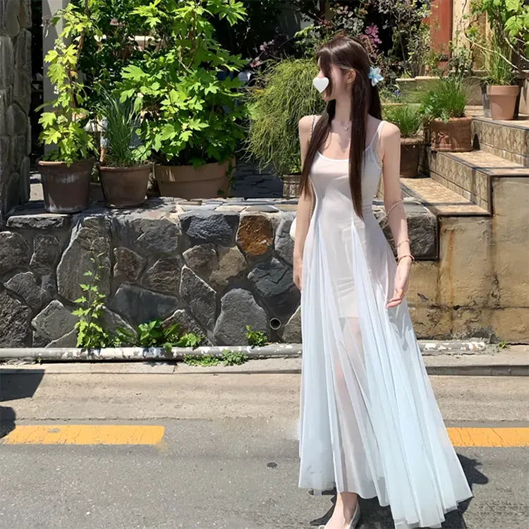 QUIET ANGEL Slip Dresses Women's Light Blue Shopping Bag-4