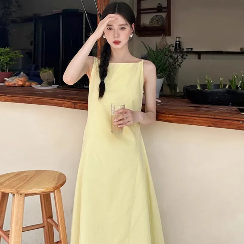 QUIET ANGEL Slip Dresses Women's Yellow Shopping Bag-4