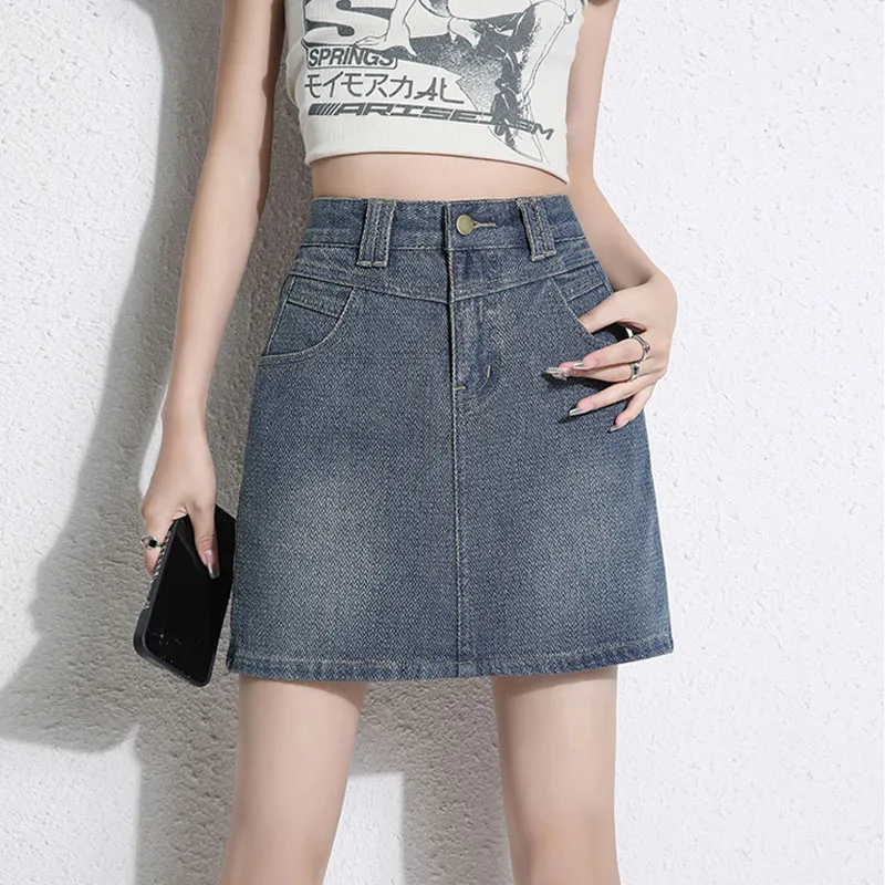 QUIET ANGEL Denim Short Skirts Women's-9