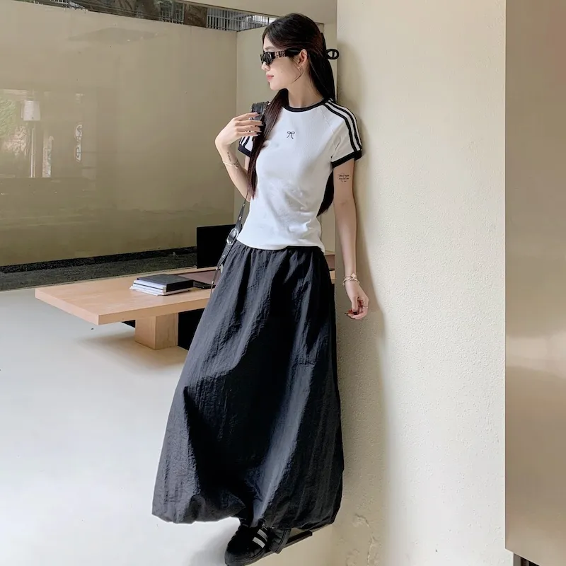 Vine Color Fashion Skirt Set Women's-3