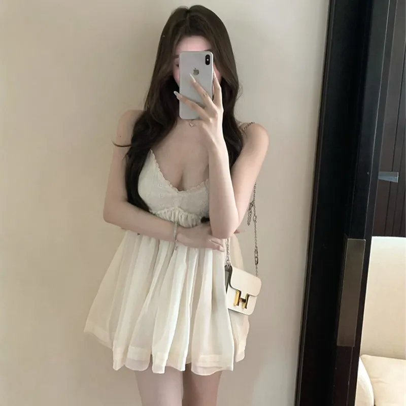 QUIET ANGEL Slip Dress Women's White-4