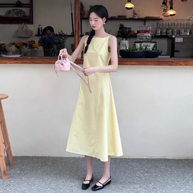 QUIET ANGEL Slip Dresses Women's Yellow Shopping Bag-3