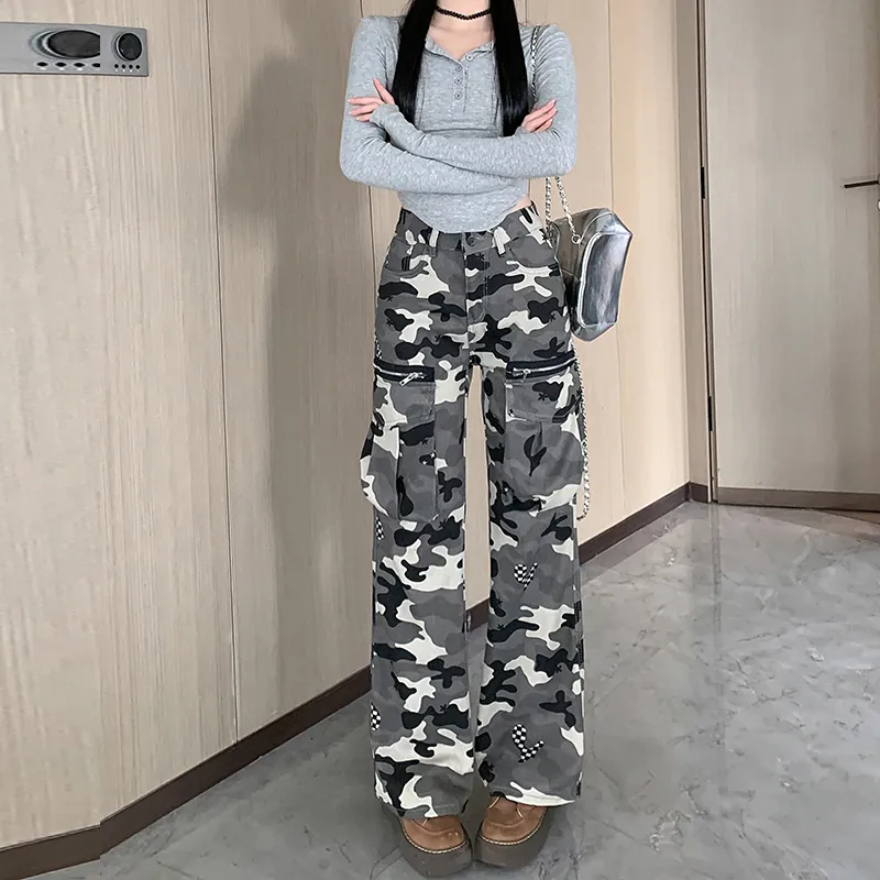 QUIET ANGEL Cargo Pants Women's Camouflage-2