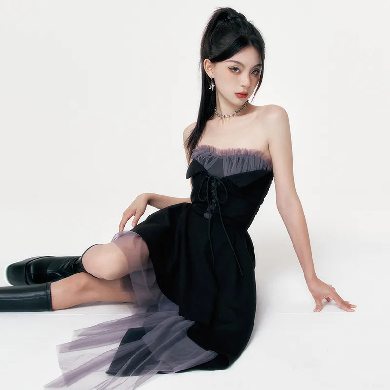 QUIET ANGEL Sleeveless Dress Women's Black-2
