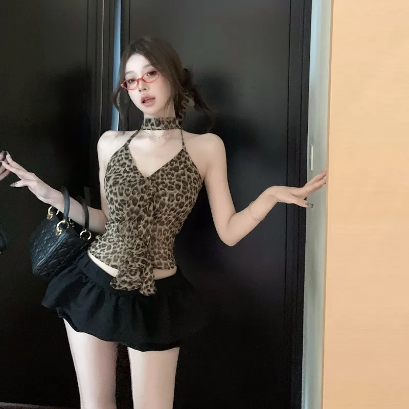 QUIET ANGEL Camisole Women's Leopard Print-3