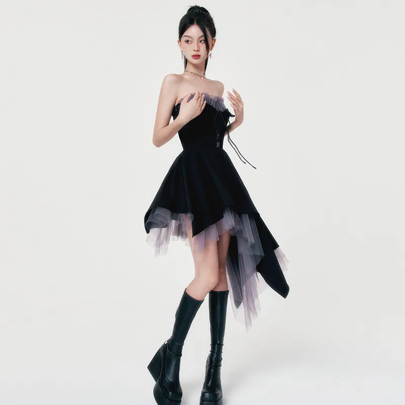 QUIET ANGEL Sleeveless Dress Women's Black-4