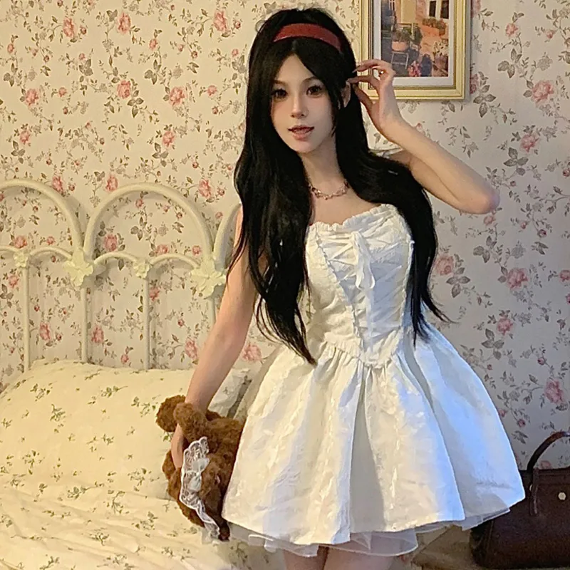 QUIET ANGEL Sleeveless Dress Women's White-5