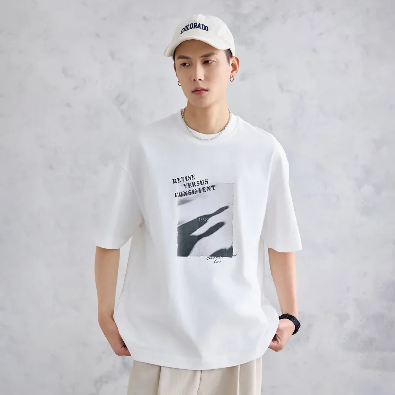 A.B.X Front And Back Theme Print Crew Neck Pullover Short Sleeved T Shirts Men's-2