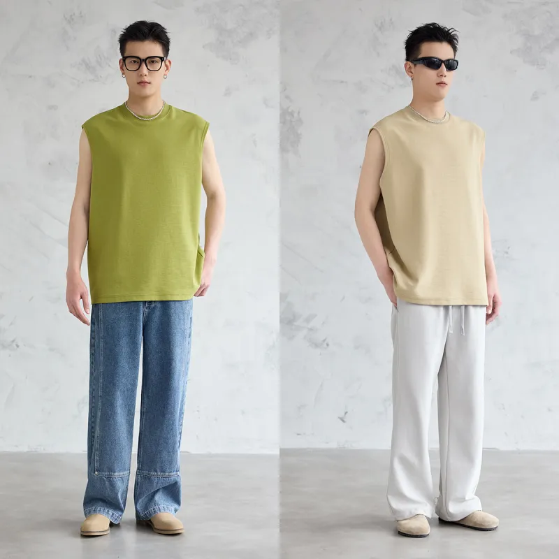 A.B.X Knitted Fabric Sports Street Style Vest Men's-9