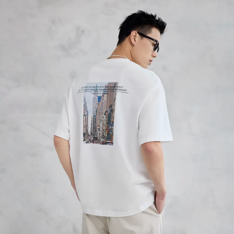 A.B.X T Shirts Men White-5
