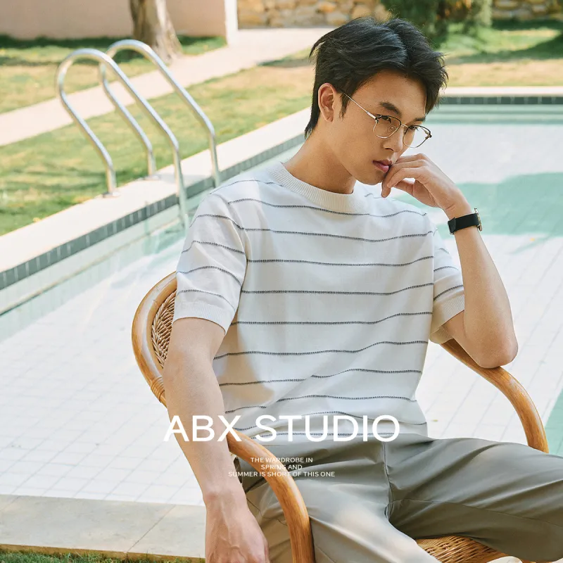 A.B.X Short Sleeved T Shirts Men's-8