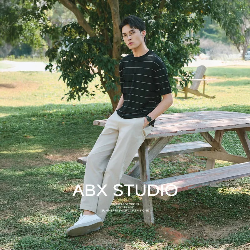 A.B.X Short Sleeved T Shirts Men's-9