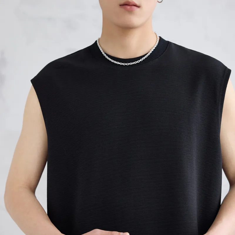 A.B.X Knitted Fabric Sports Street Style Vest Men's-8