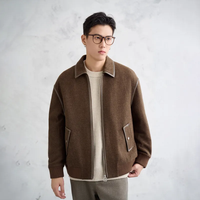 A.B.X Lining Cotton Woolen Jacket Woolen Coat Men's-2