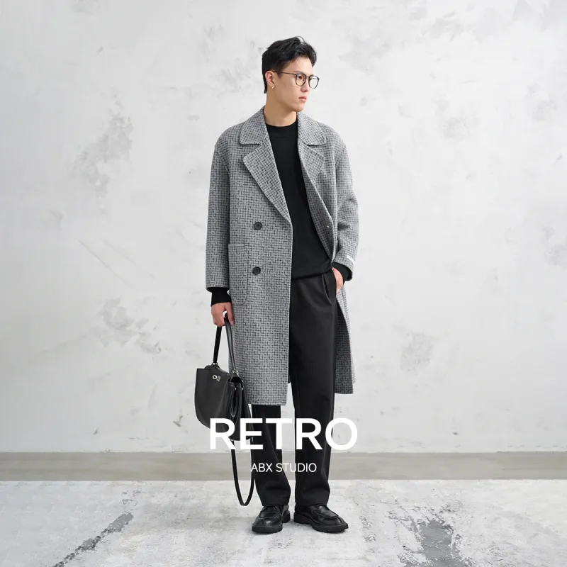 A.B.X Coats Men Light Gray-1