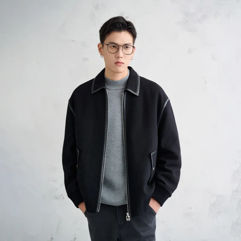 A.B.X Lining Cotton Woolen Jacket Woolen Coat Men's-8