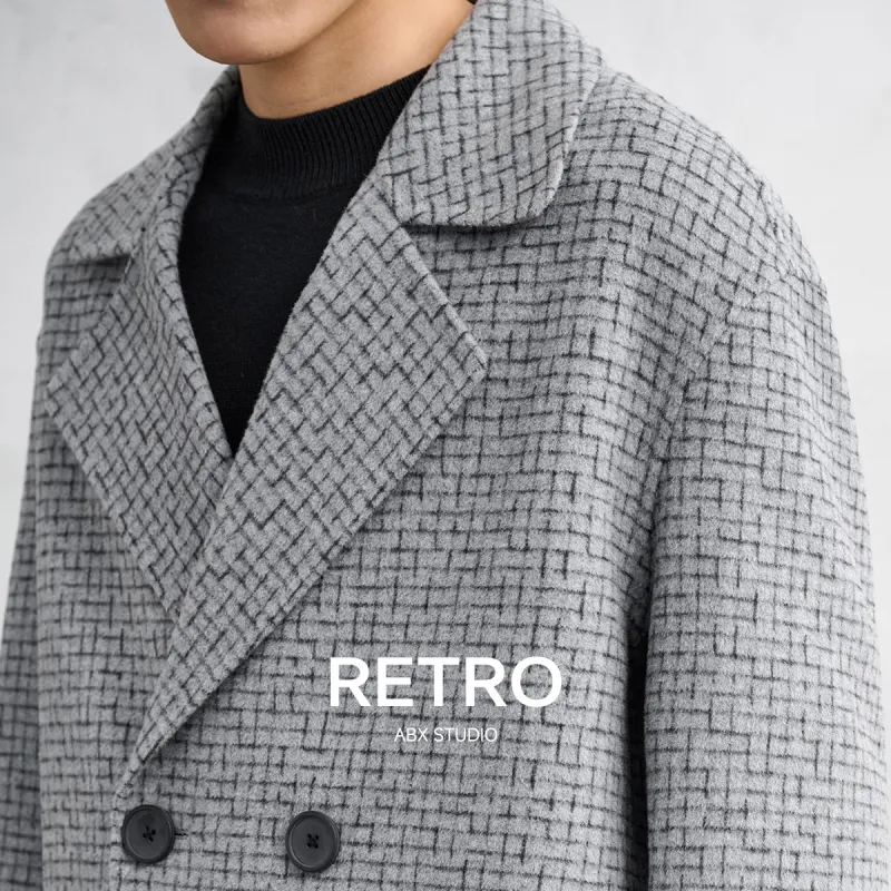 A.B.X Coats Men Light Gray-3
