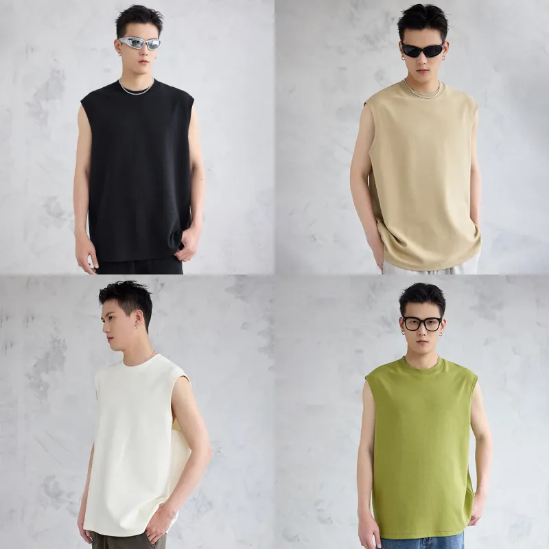 A.B.X Knitted Fabric Sports Street Style Vest Men's-1