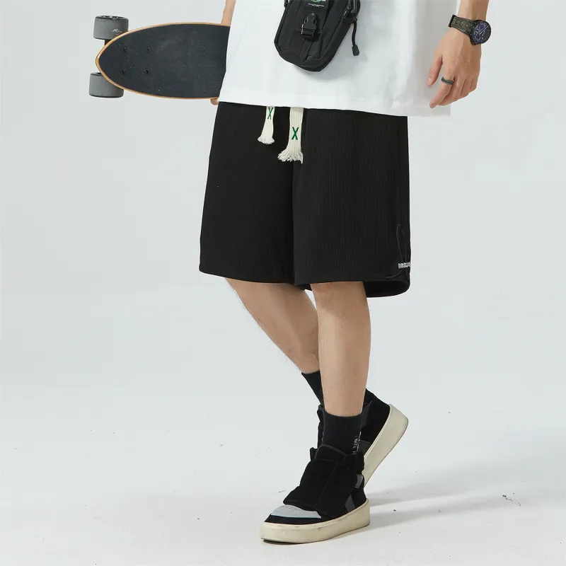 LTIFONE Casual Shorts Unisex Black-3