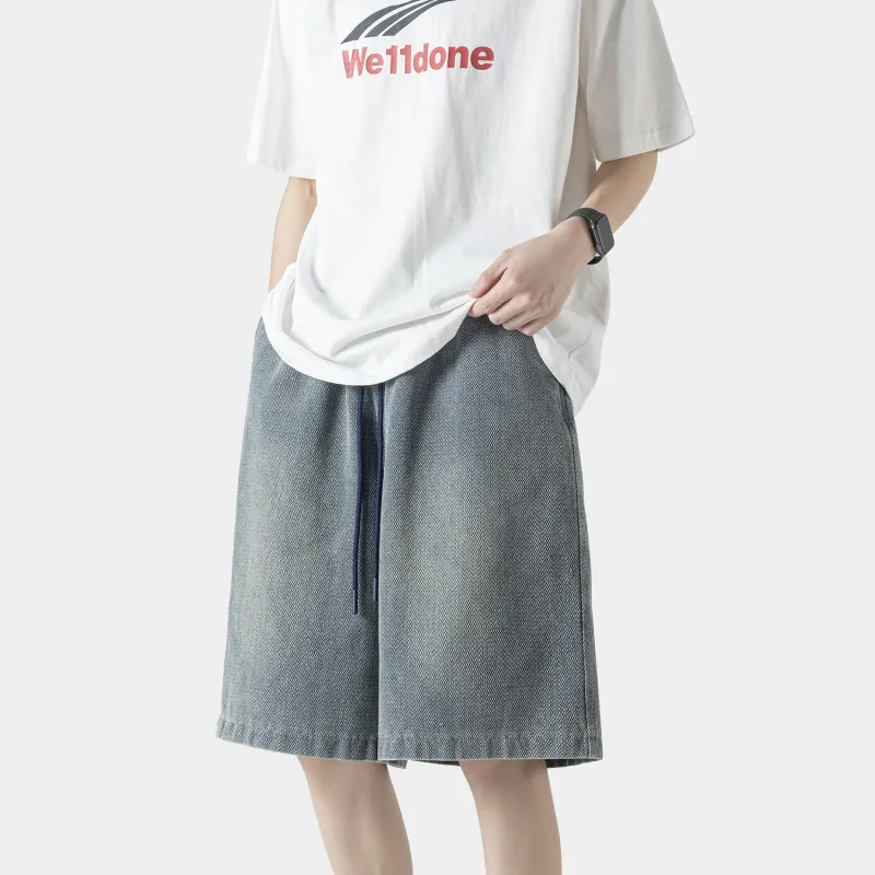 LTIFONE Denim Shorts Unisex Blue-4