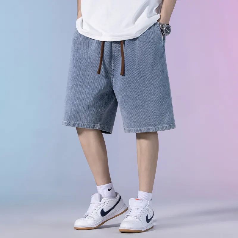 LTIFONE Denim Shorts Unisex Light Blue-4