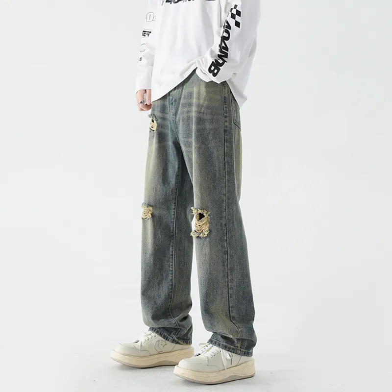 LTIFONE Jeans Unisex Vintage Blue-3