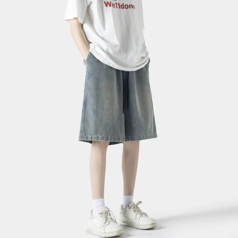 LTIFONE Denim Shorts Unisex Blue-5
