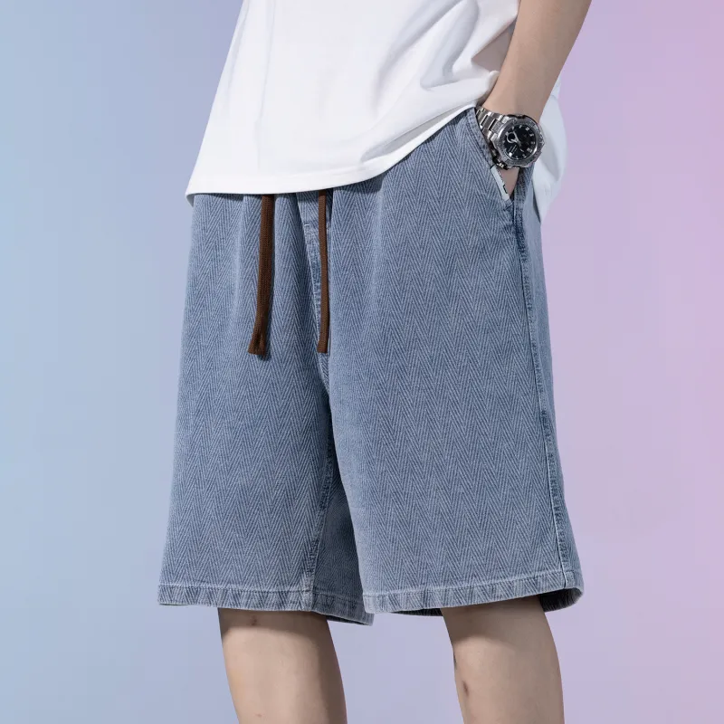 LTIFONE Denim Shorts Unisex Light Blue-2