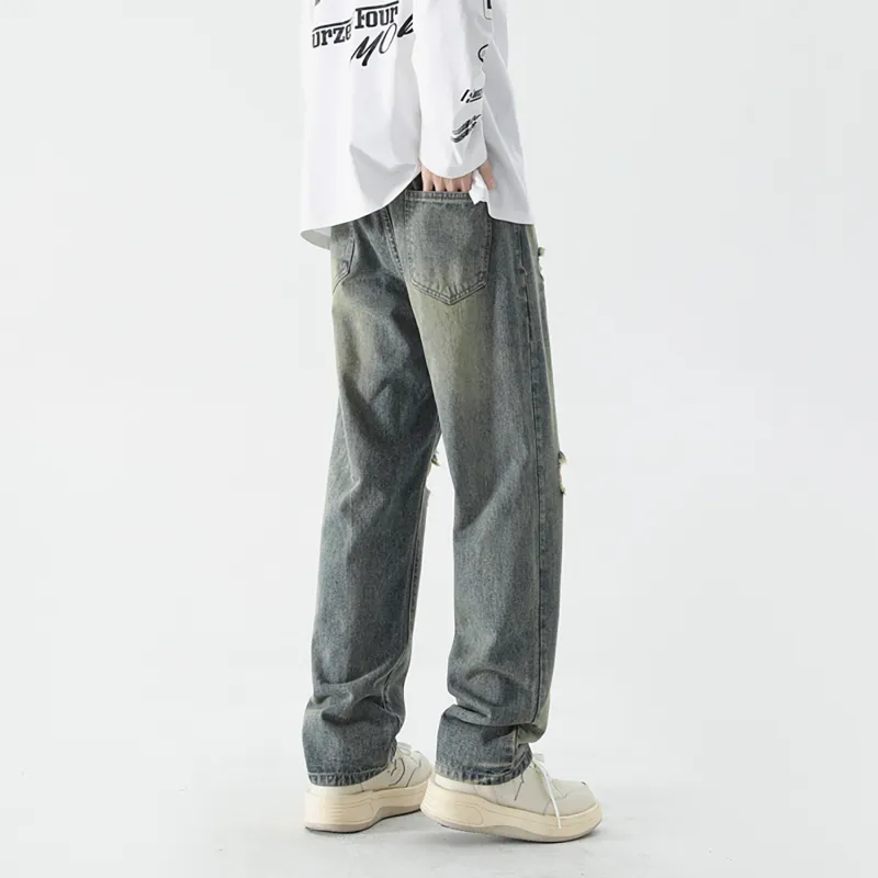LTIFONE Jeans Unisex Vintage Blue-5