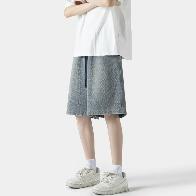 LTIFONE Denim Shorts Unisex Blue-3