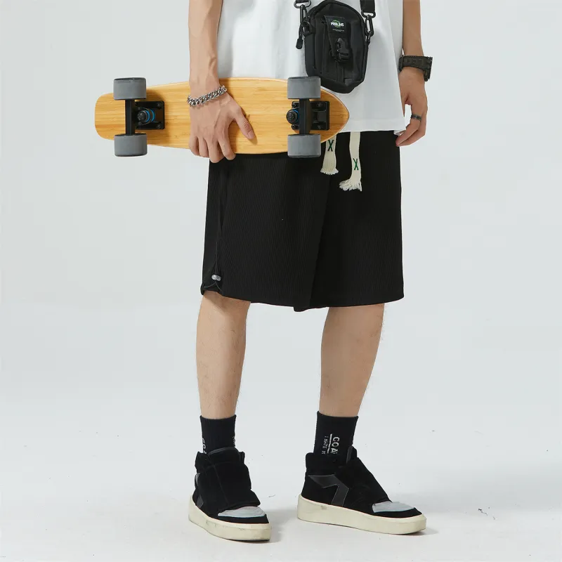 LTIFONE Casual Shorts Unisex Black-2