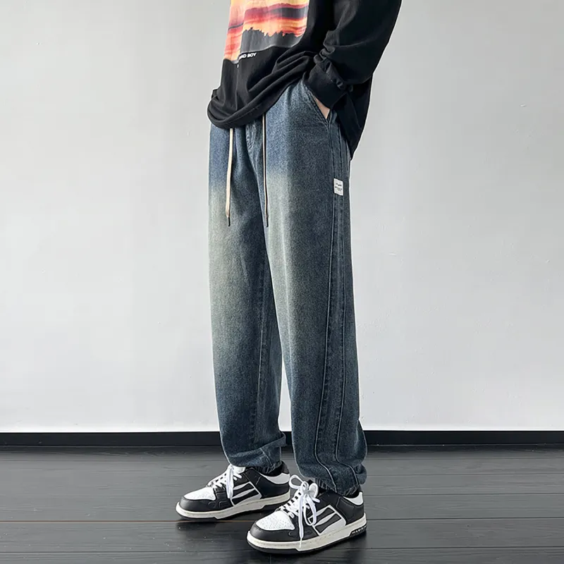 LTIFONE Jeans Unisex Vintage Blue-3