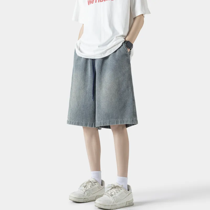 LTIFONE Denim Shorts Unisex Blue-2