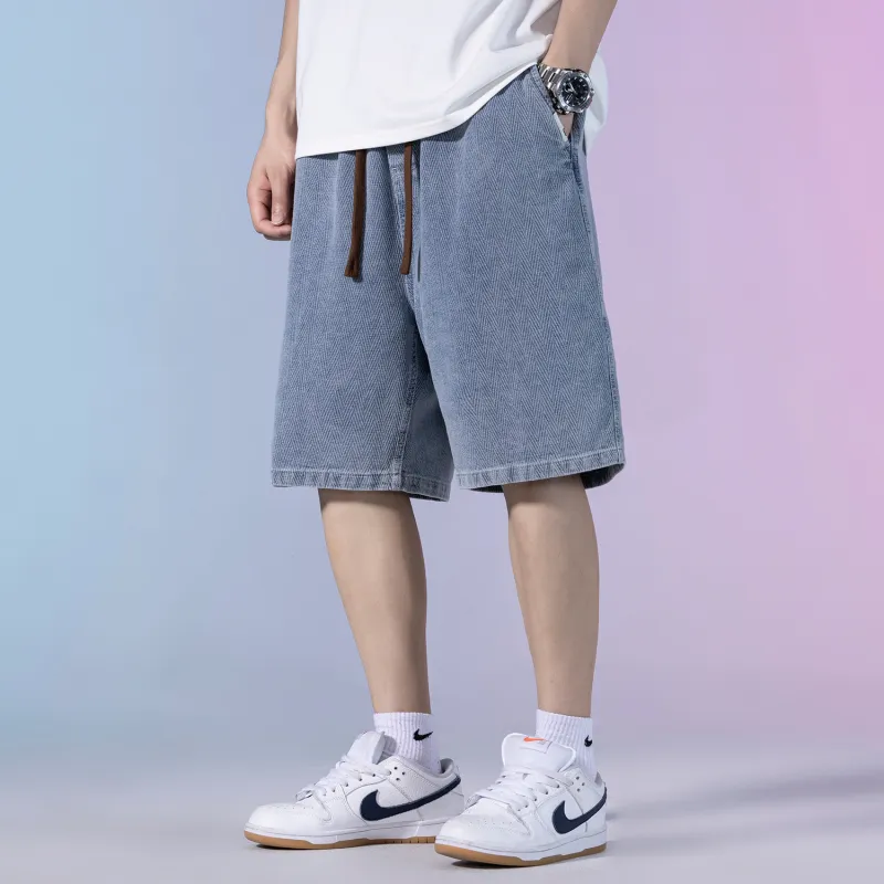 LTIFONE Denim Shorts Unisex Light Blue-6