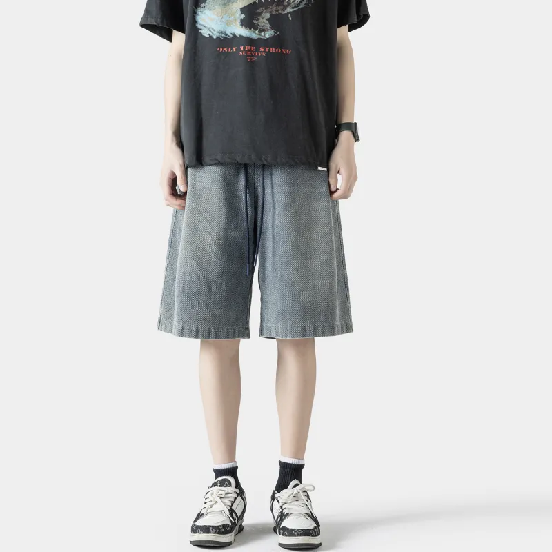 LTIFONE Denim Shorts Unisex Blue-2