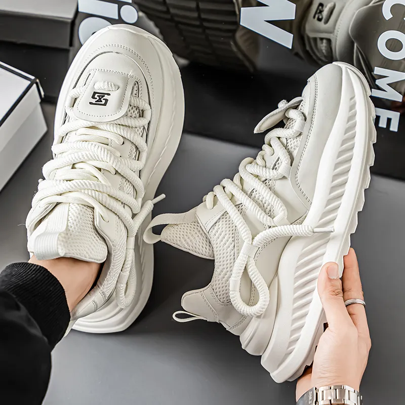 Magelly Shock Absorbers With Slip Resistant And Abrasion Resistant Properties Low Top Chunky Sneakers Men's-4