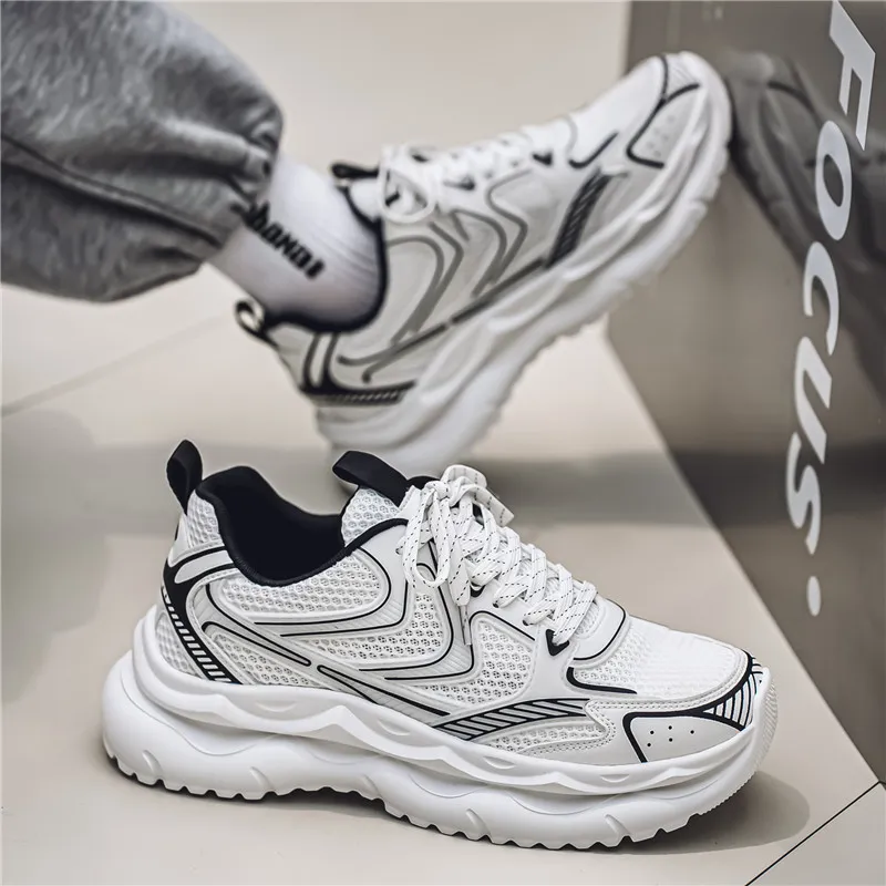 Magelly Shock Absorbers With Slip Resistant And Abrasion Resistant Properties Low Top Chunky Sneakers Men's-8