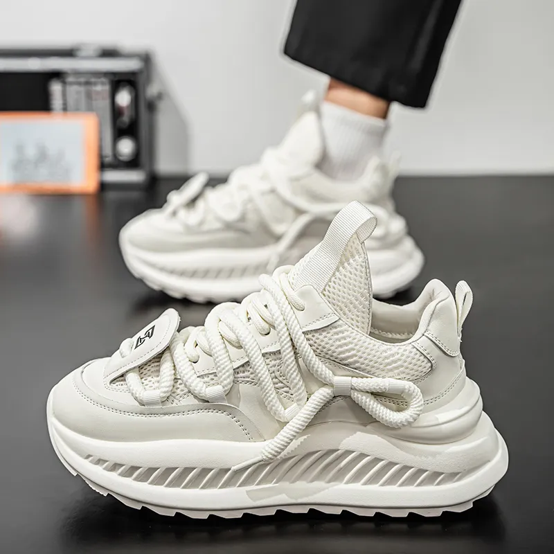 Magelly Shock Absorbers With Slip Resistant And Abrasion Resistant Properties Low Top Chunky Sneakers Men's-5