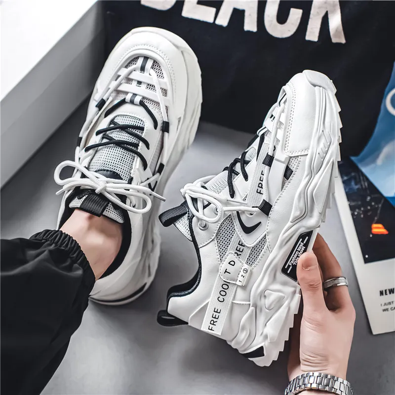 Magelly Shock Absorbers With Slip Resistant And Abrasion Resistant Properties Low Top Chunky Sneakers Men's-6