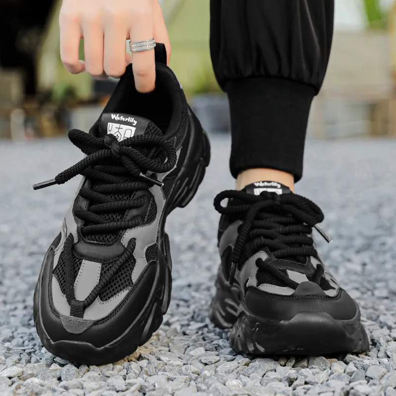 Magelly Shock Absorbers With Slip Resistant And Abrasion Resistant Properties Low Top Chunky Sneakers Men's-13