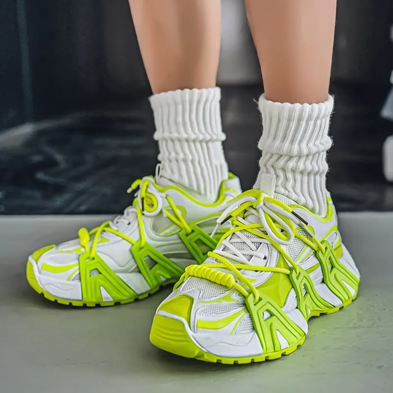Magelly Shock Absorbers With Slip Resistant And Abrasion Resistant Properties Low Top Chunky Sneakers Men's-4