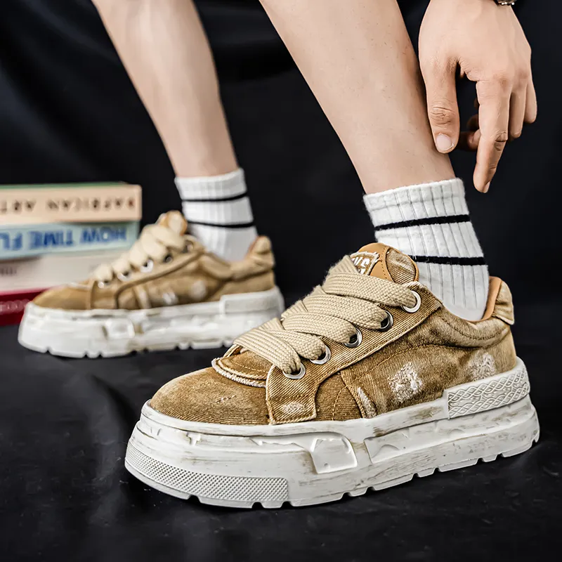 Magelly Slip Resistant Shock Absorbers With Abrasion Resistant Properties Low Top Skateboard Shoes Men's-16