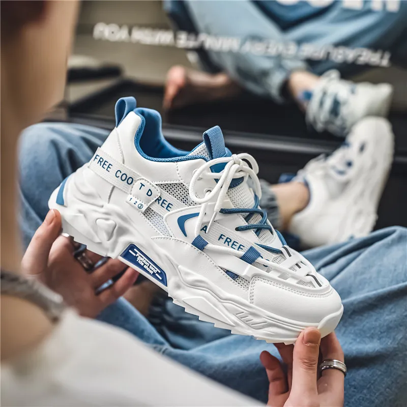 Magelly Shock Absorbers With Slip Resistant And Abrasion Resistant Properties Low Top Chunky Sneakers Men's-12