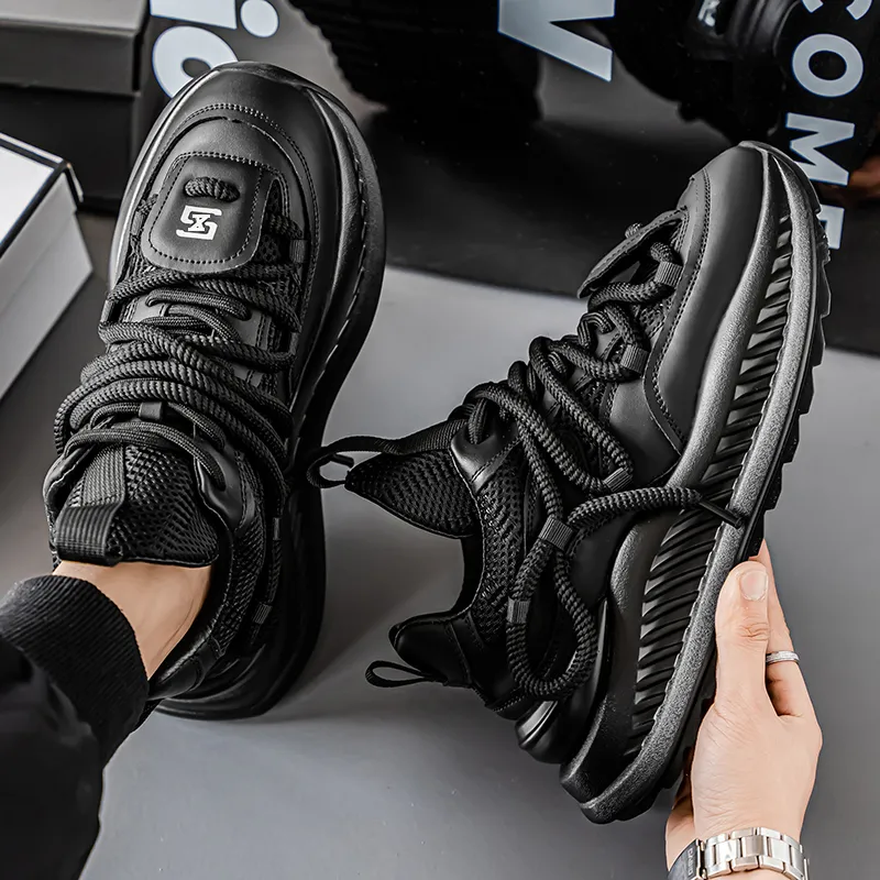 Magelly Shock Absorbers With Slip Resistant And Abrasion Resistant Properties Low Top Chunky Sneakers Men's-10