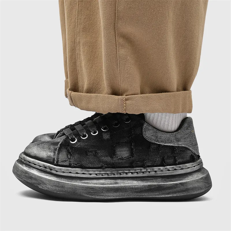 Magelly Lightweight Breathable Height Increasing Low Top Skateboard Shoes Men's-8