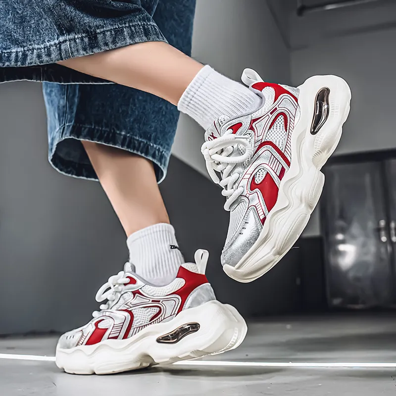 Magelly Shock Absorbers Slip Resistant Breathable Low Top Chunky Sneakers Men's-9