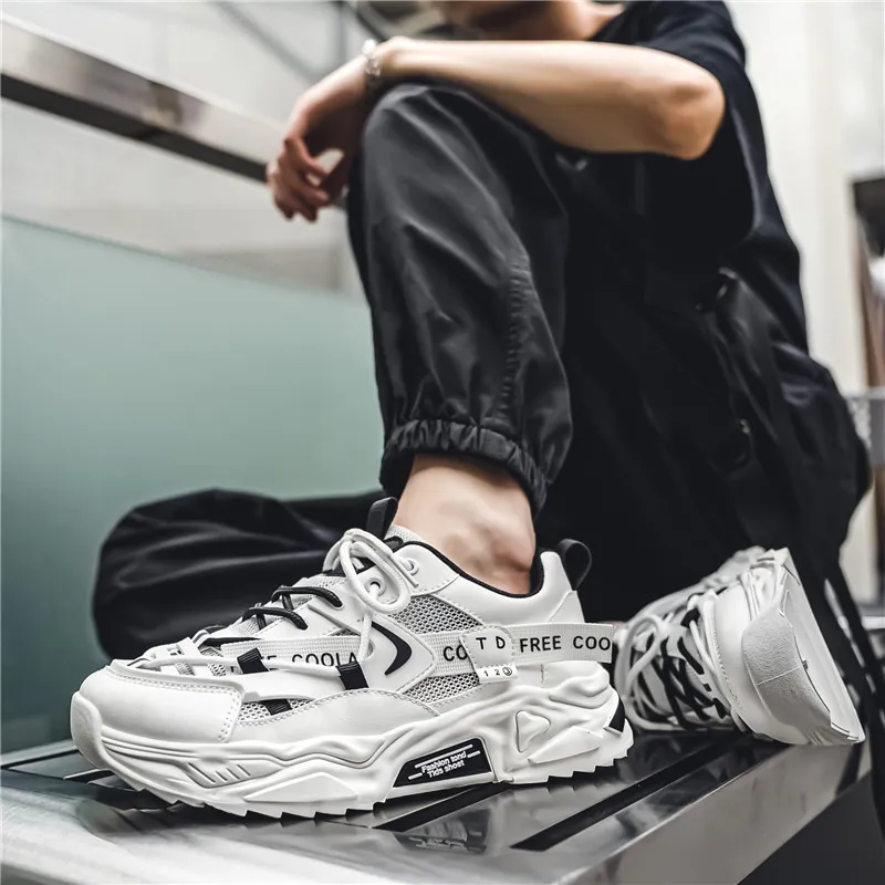 Magelly Shock Absorbers With Slip Resistant And Abrasion Resistant Properties Low Top Chunky Sneakers Men's-9